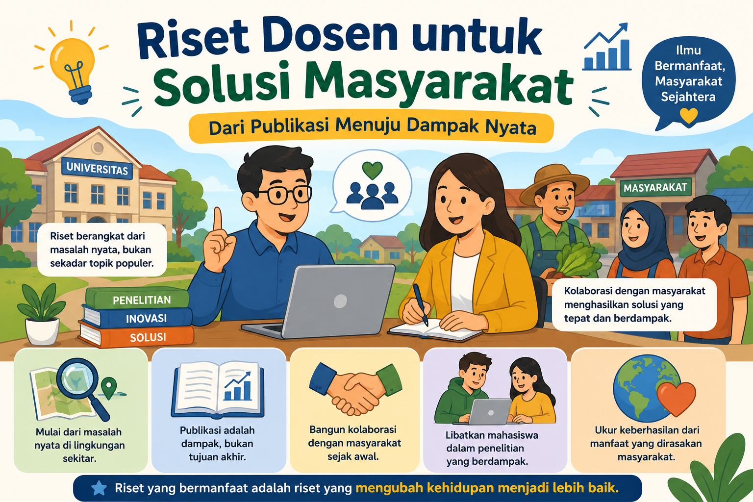 Agar Riset Menjadi Solusi bagi Masyarakat